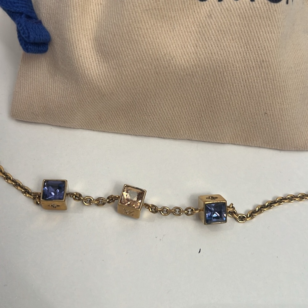 Louis Vuitton Bracelet Gold with Purple and Yellow Stone With box and dust bag - Picture 4 of 5